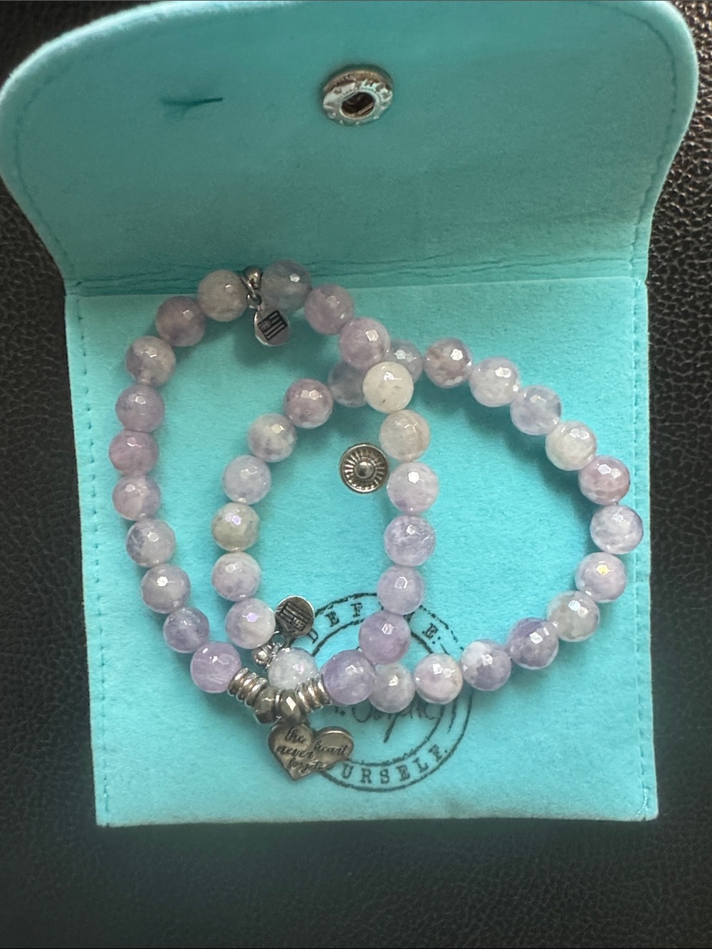 T. Jazelle Beaded Lavender Amethyst Stretch Bracelet Set - Women Jewelry